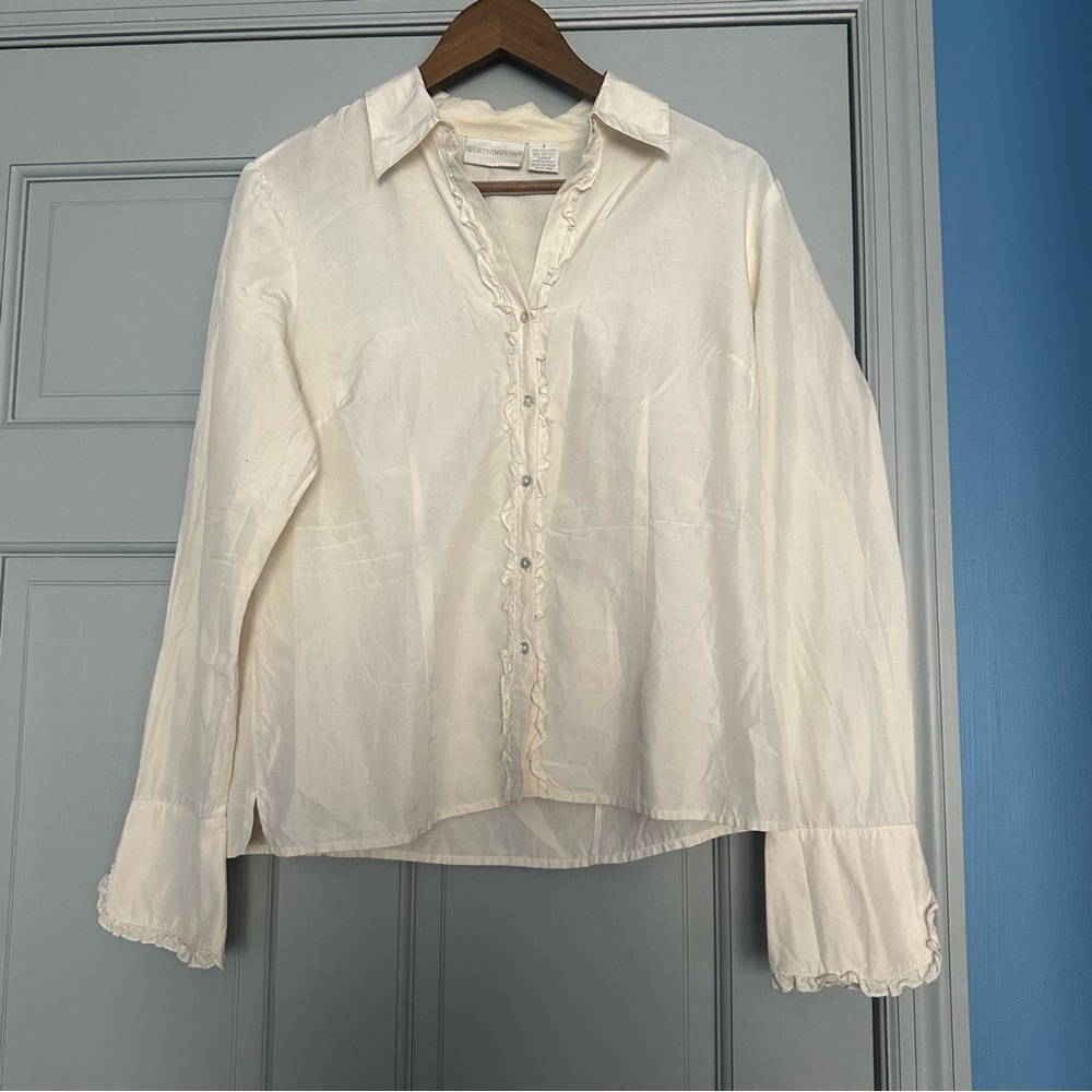 Worthington Cream Button Down Shirt